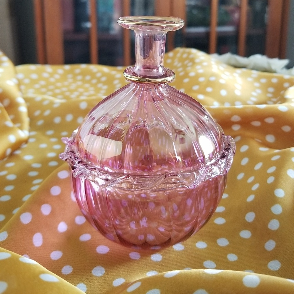 Vintage Authentic Egyptian Handblown Glass Bottle